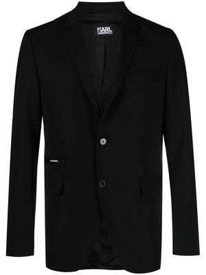 Karl Lagerfeld logo-pocket single-breasted blazer - Black