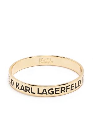 Karl Lagerfeld logo-print bangle bracelet - Gold