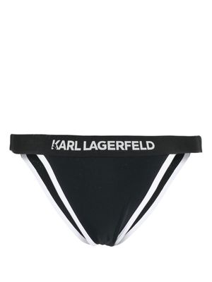 Karl Lagerfeld logo-print bikini bottoms - Black