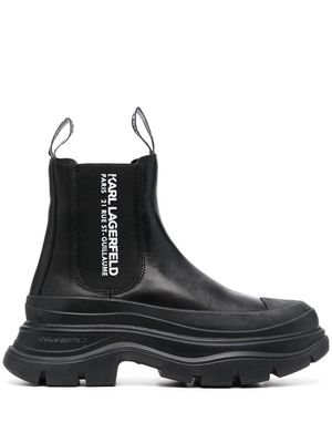 Karl Lagerfeld logo-print chelsea boots - Black