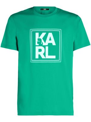 Karl Lagerfeld logo-print cotton T-shirt - Green