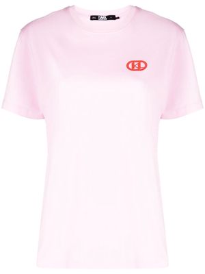 Karl Lagerfeld logo-print cotton T-shirt - Pink