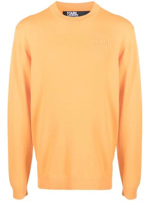 Karl Lagerfeld logo-print crew-neck jumper - Orange