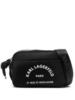 Karl Lagerfeld logo-print crossbody bag - Black
