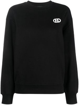 Karl Lagerfeld logo-print drop shouder sweatshirt - Black