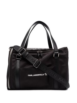 Karl Lagerfeld logo-print holdall bag - Black
