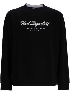 Karl Lagerfeld logo-print jersey sweatshirt - Black