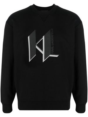 Karl Lagerfeld logo-print jogger trousers - Black