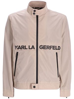 Karl Lagerfeld logo-print lightweight jacket - Neutrals