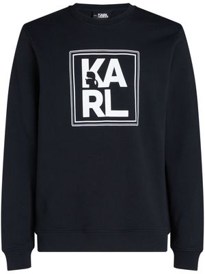Karl Lagerfeld logo-print organic cotton sweatshirt - Black