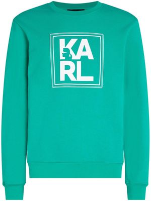 Karl Lagerfeld logo-print organic cotton sweatshirt - Green