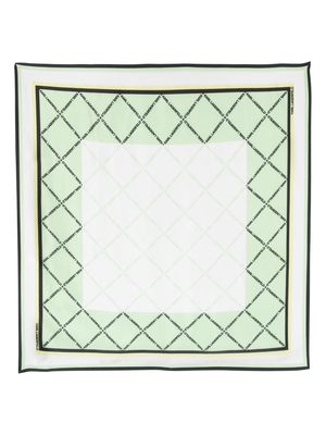 Karl Lagerfeld logo-print silk scarf - Green