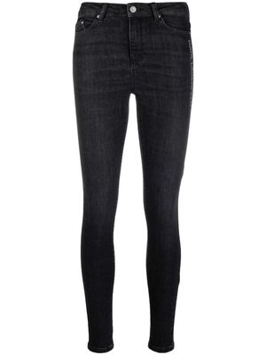 Karl Lagerfeld logo-print skinny jeans - Black