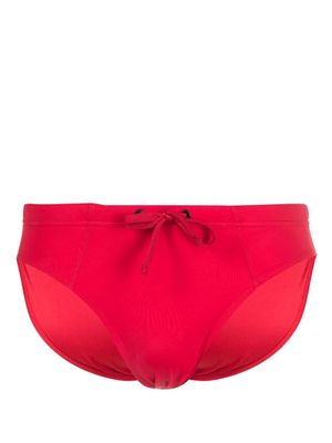 Karl Lagerfeld logo-print swimming trunks - Red
