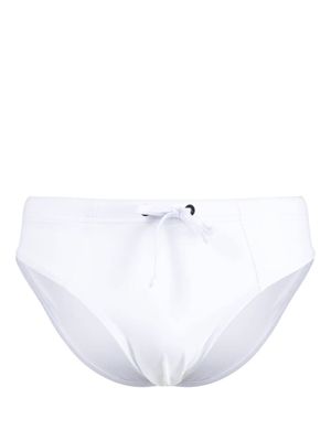 Karl Lagerfeld logo-print swimming trunks - White