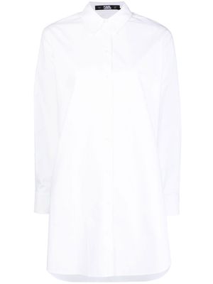 Karl Lagerfeld logo-print tunic shirt - White
