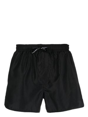 Karl Lagerfeld Logo-tape swim shorts - Black
