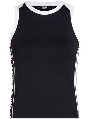 Karl Lagerfeld logo-tape tank top - Black