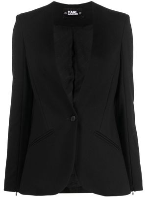Karl Lagerfeld logo-trim blazer - Black