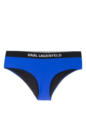 Karl Lagerfeld logo-waistband bikini - Blue