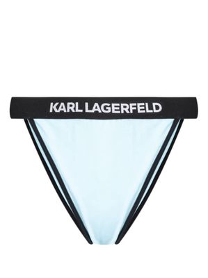 Karl Lagerfeld logo-waistband bikini briefs - Blue