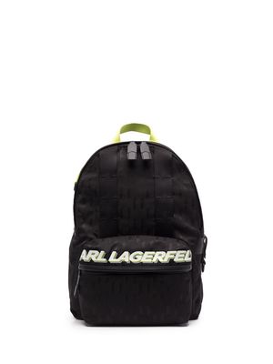 Karl Lagerfeld logo zipped backpack - Black