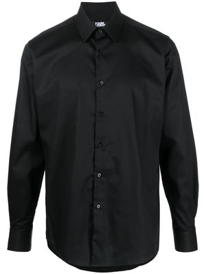 Karl Lagerfeld long-sleeve cotton shirt - Black