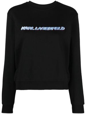 Karl Lagerfeld long-sleeved logo sweatshirt - Black