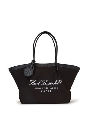 Karl Lagerfeld medium Hotel Karl canvas tote bag - Black