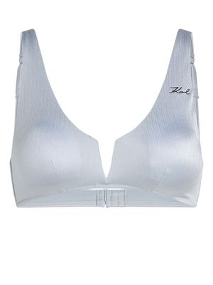 Karl Lagerfeld metallic bikini top - Grey