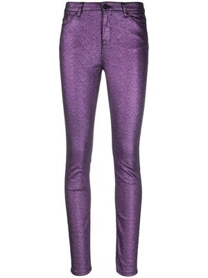 Karl Lagerfeld metallic skinny jeans - Purple