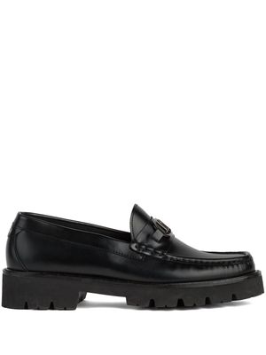 Karl Lagerfeld Mokassino leather loafers - Black