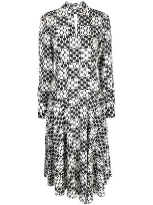 Karl Lagerfeld monogram-jacquard silk dress - Black