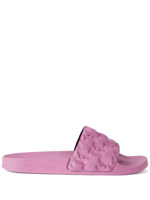 Karl Lagerfeld Monogram padded sandals - Pink