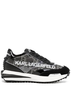 Karl Lagerfeld monogram-pattern low-top sneakers - Black