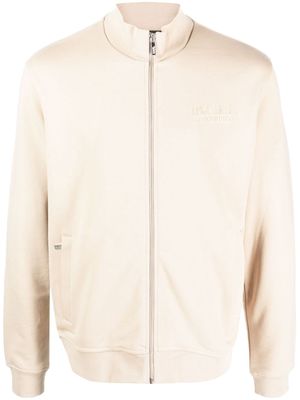 Karl Lagerfeld organic-cotton zip-up sweatshirt - Neutrals
