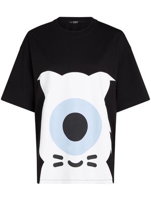 Karl Lagerfeld oversized graphic-print T-shirt - Black