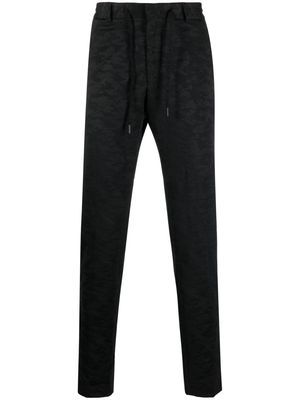 Karl Lagerfeld Pace patterned-jacquard tapered trousers - Black