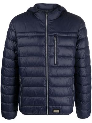 Karl Lagerfeld padded logo-patch jacket - Blue