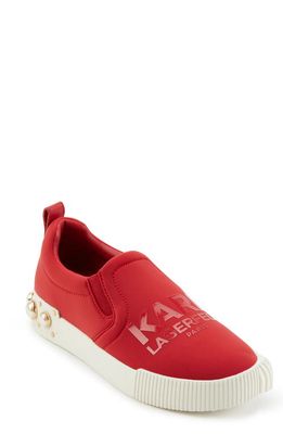 Karl Lagerfeld Paris Elena Slip-On Sneaker in Engine Red