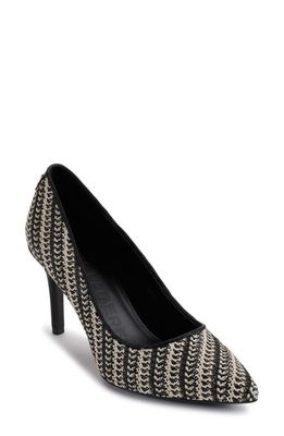 Karl Lagerfeld Paris Royale Pointed Toe Pump in Black/Cream