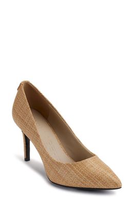 Karl Lagerfeld Paris Royale Pointed Toe Pump in Natural
