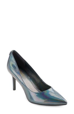 Karl Lagerfeld Paris Royale Pointed Toe Pump in Oxidized Blue