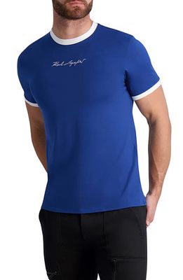 Karl Lagerfeld Paris Signature Logo T-Shirt in Blue