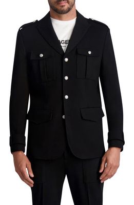 Karl Lagerfeld Paris Single Breasted Blazer in Black