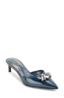 Karl Lagerfeld Paris Sosie Crystal Pointed Toe Pump in Oxidized Blue