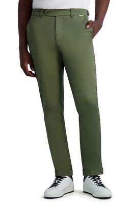 Karl Lagerfeld Paris Stretch Cotton Chino Pants in Olive