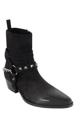 Karl Lagerfeld Paris Suede Zip Boot in Black