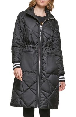Karl Lagerfeld Paris Water Resistant Hooded Jacket in Black