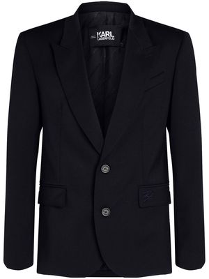 Karl Lagerfeld peak-lapel single-breasted blazer - Black